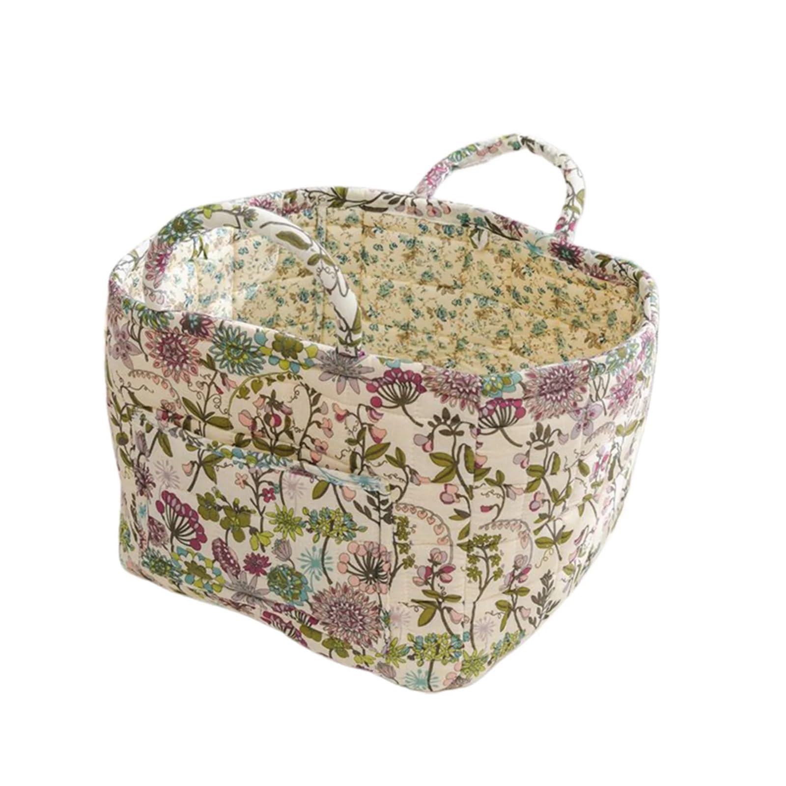 Fabric Storage Basket Large Capacity Fabric Storage Baskets Laundry With Easy Carry Handles Hampers(Color-03)