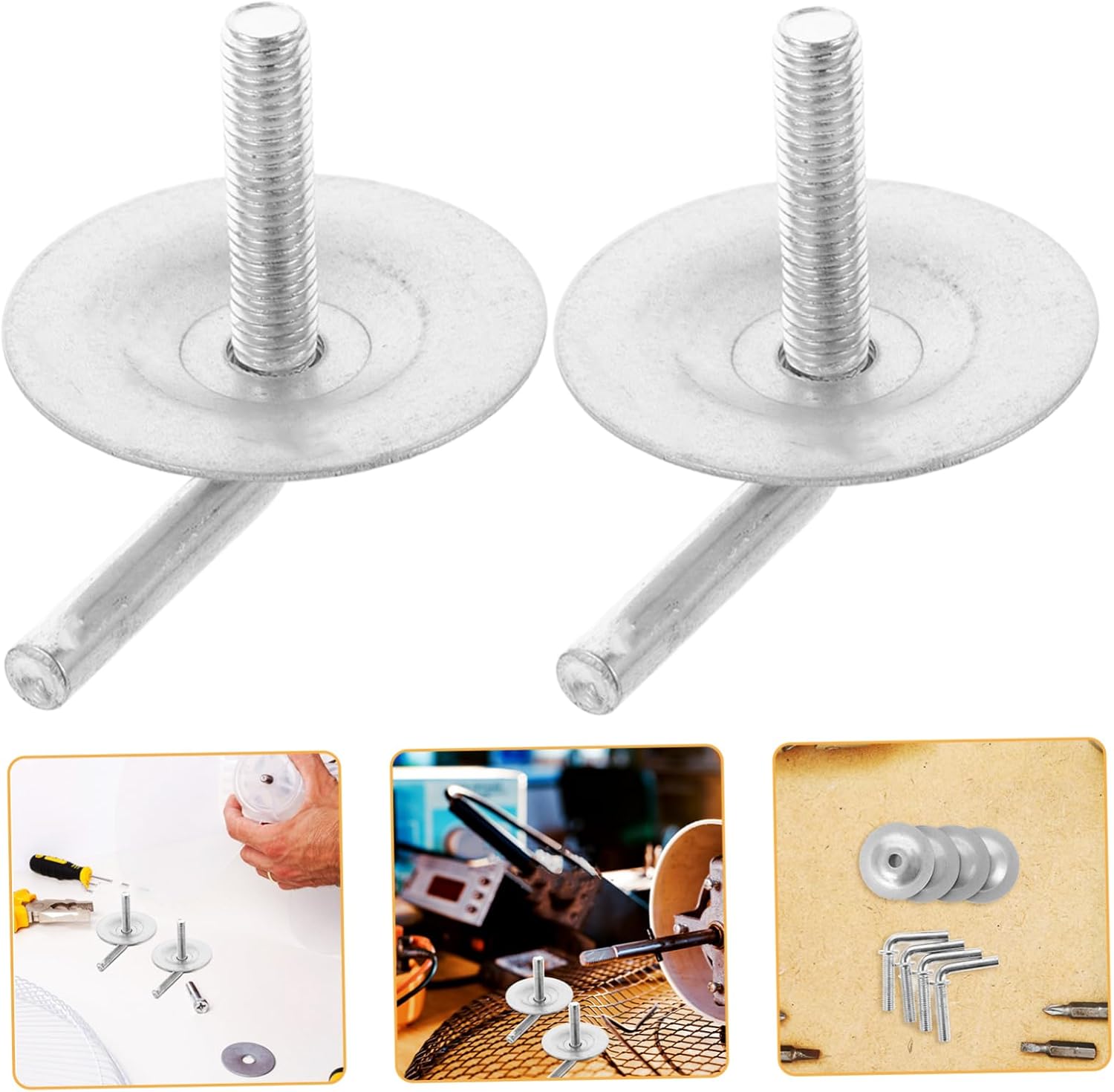 GLEAVI 12pcs Pedestal Fan Base Screw Easy to Install Electric Fan Chassis Screws Stable Iron Support for Daily Use