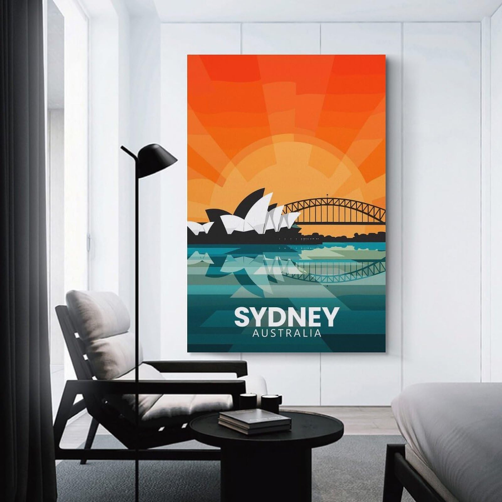 Junmoney Sydney Australia Travel (4) Room Decor Wall Art, 24x36inch(60x90cm), for Home, Office, Studio Or Guest Room, Canvas Wall Art That Fits Changing Layouts