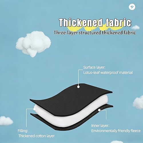 Miniatura 6 de Saco universal grueso impermeable para cochecito  3 en 1, saco de dormir para cochecito y almohadilla de algodón con cubierta resistente al viento