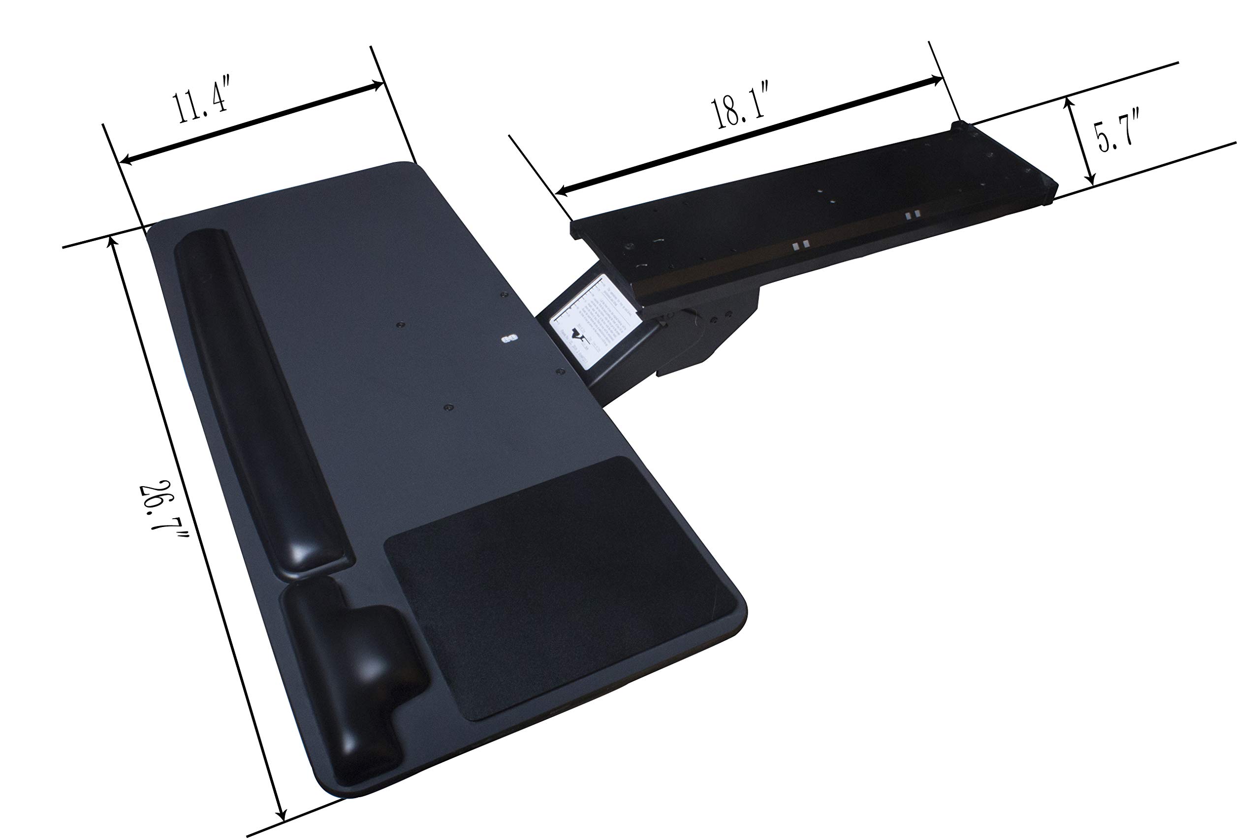 Uncaged Ergonomics KT1 Ergonomic UnderDesk Computer Keyboard Tray