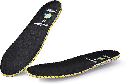 SAFETOE J-017 Plantillas Térmicas - Con Espuma con Memoria y 3M Thinsulate, Soporte Arco, Control Olores para Hombre/Mujer, Botas de Trabajo e Invierno EU39-46