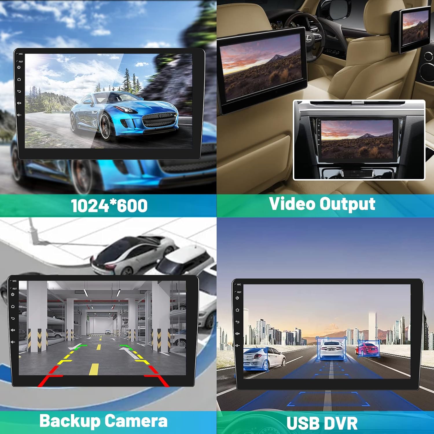 android 11 single din double din car stereo with wireless carplay wireless android auto 1024 600 ips 10 1 inch touchscreen gps navigation hif