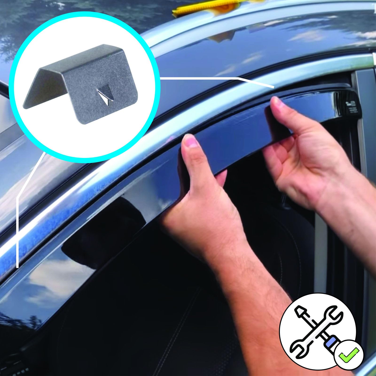 J&J AUTOMOTIVE Derivabrisas para TOYOTA Prius Plus 5 puerta 2011-2020 2 piezas