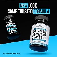 Vista 7 de Suplemento de quercetina de 500 mg con Sambucus saúco, bromelina, vitamina C, zinc 50 mg y vitamina D3 5000 UI - Antioxidante y apoyo a la salud
