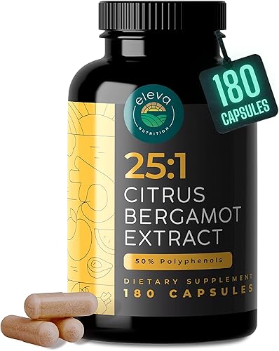 Miniatura 1 de Cápsulas de extracto de bergamota de cítricos de 1000 mg  Contiene berenjena cítrica 251, extracto de polifenoles al 50% y pimienta negra  La