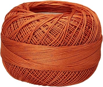 Lizbeth Size 80 HH80694 Cotton Thread 184 Yds 10 Grams, Harvest Orange Medium
