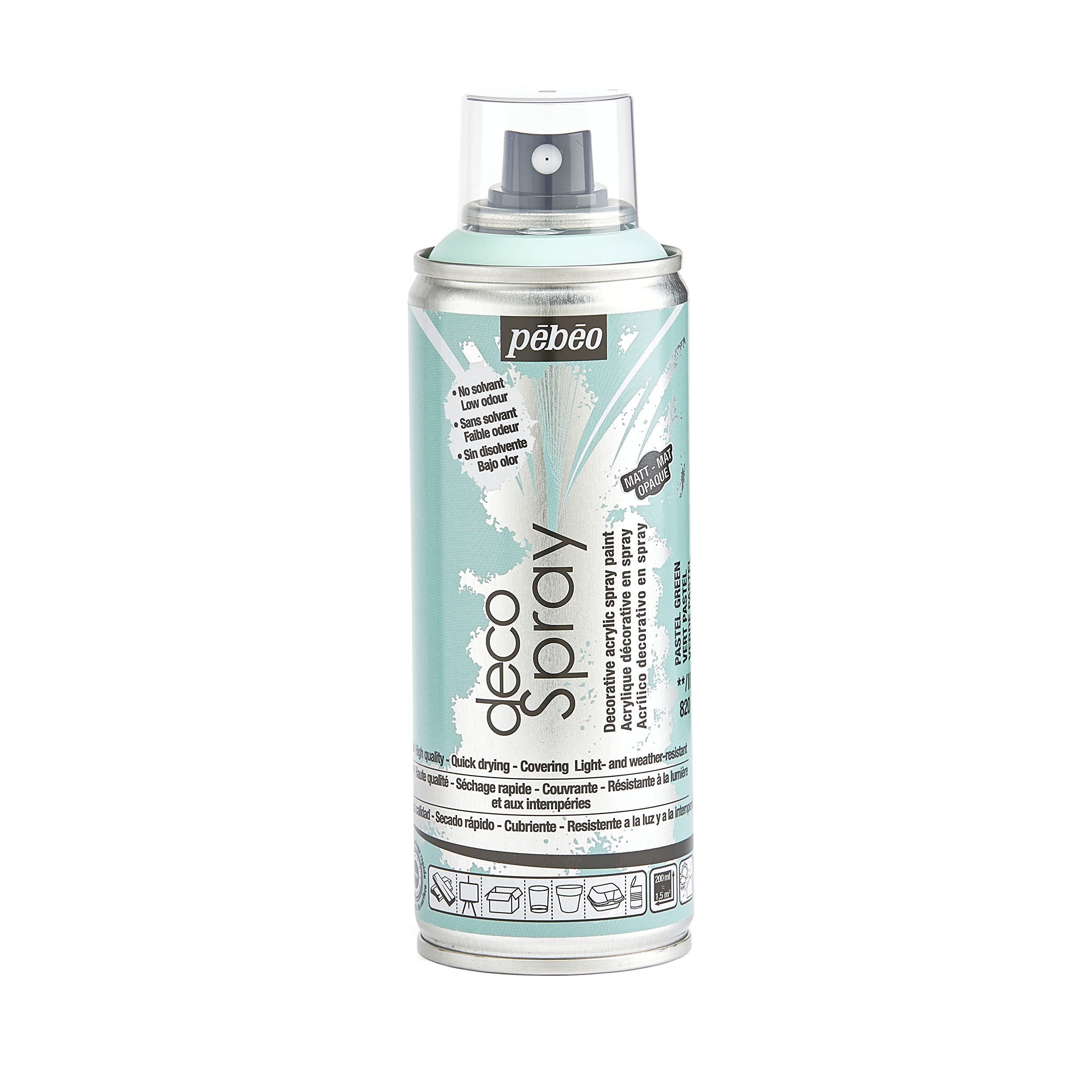 PEBEO 93820 200ml Decospray, Acrylic, Pastel Green, 16.5 x 5.2 x 5.2 cm