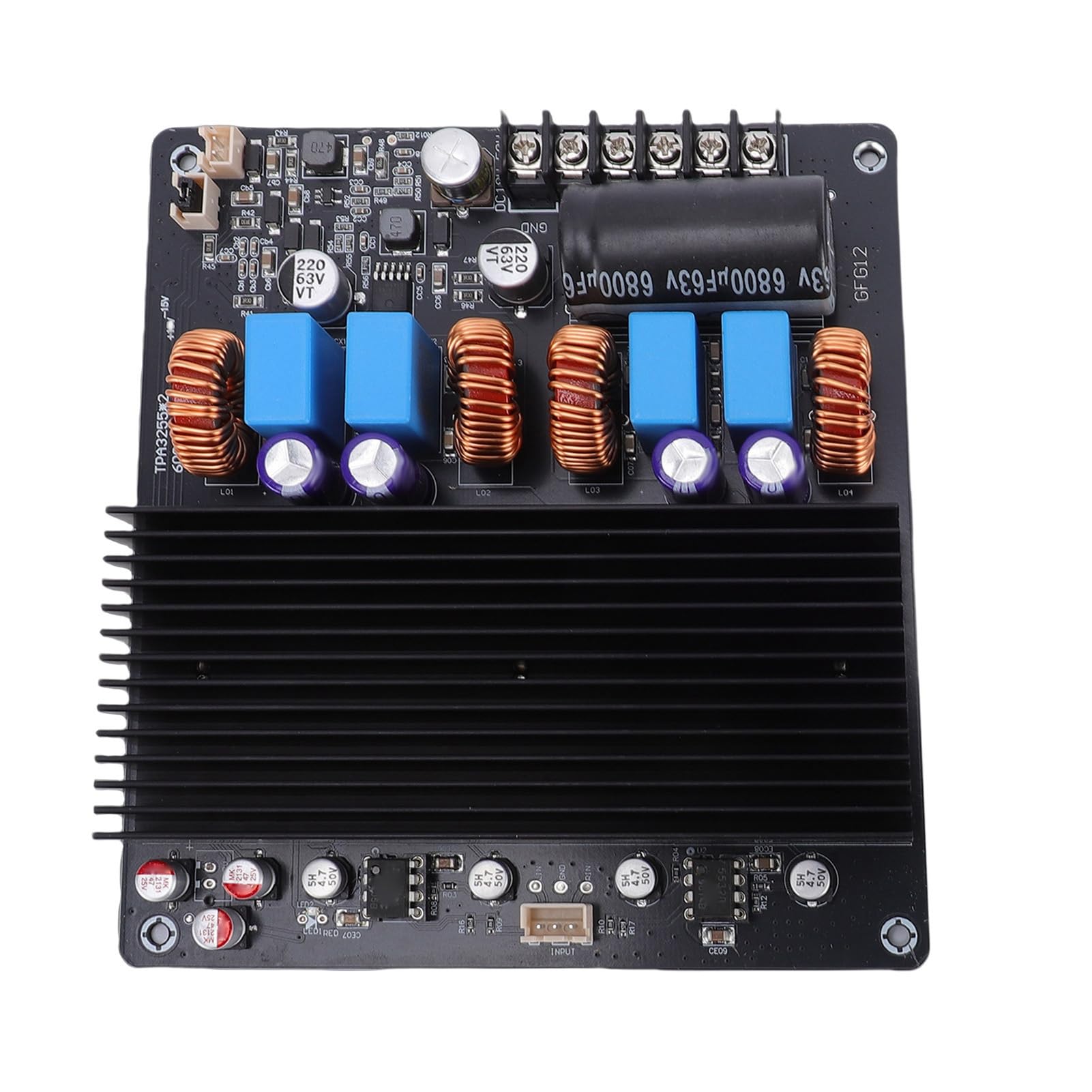 Fockety Płytka Wzmacniacza TPA3255, Podwójne Rdzenie 600 W + 600 W, MOSFET 85 MR, Niska Moc W Trybie Gotowości Poniżej 2,5 W, Płyta Wzmacniacza, Zestaw DIY z Kablem Dźwiękowym, Kabel do Włączenia i