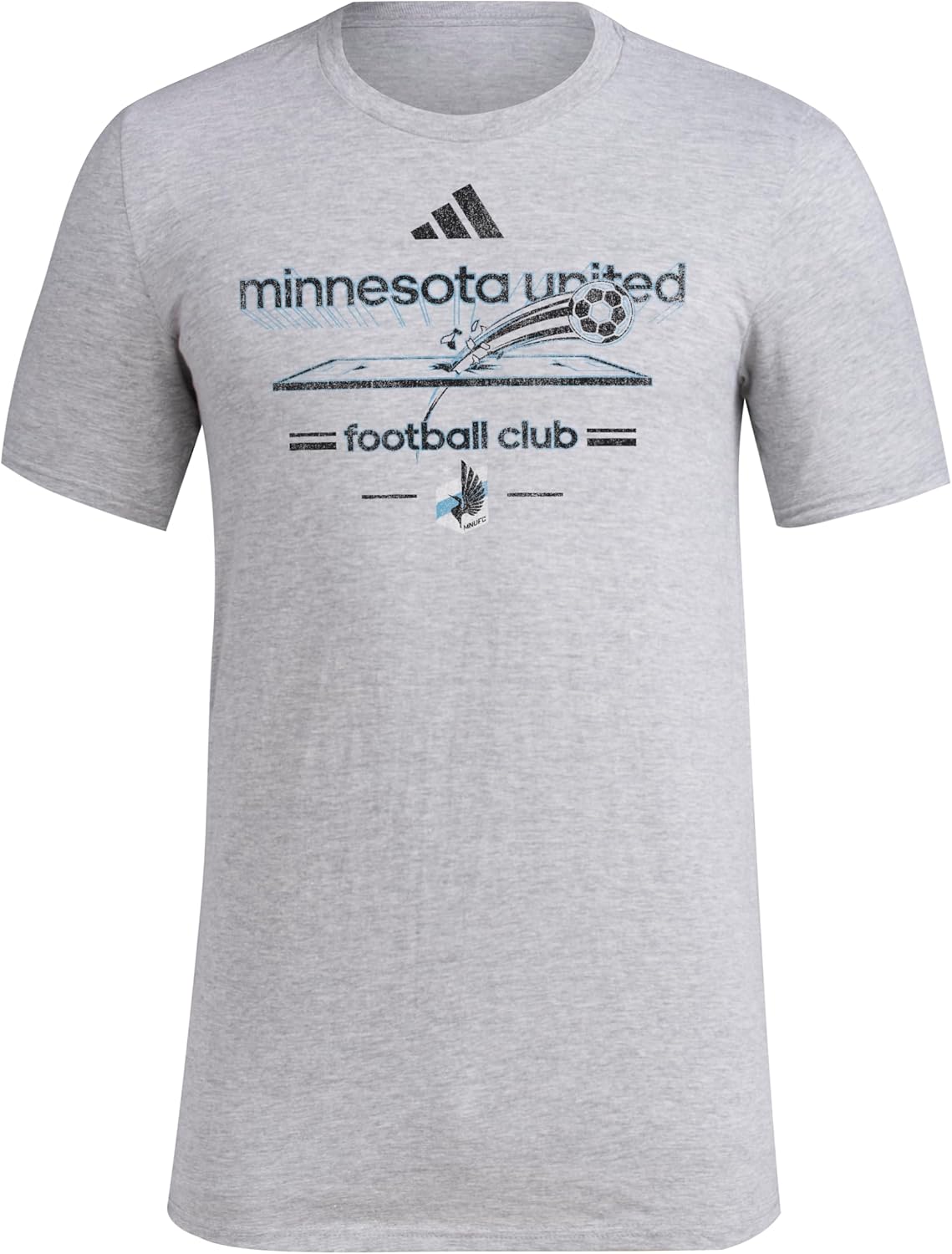adidas Men's Minnesota United FC Vintage World Pre-Game Short Sleeve T-Shirt