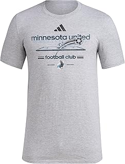 adidas Men's Minnesota United FC Vintage World Pre-Game Short Sleeve T-Shirt
