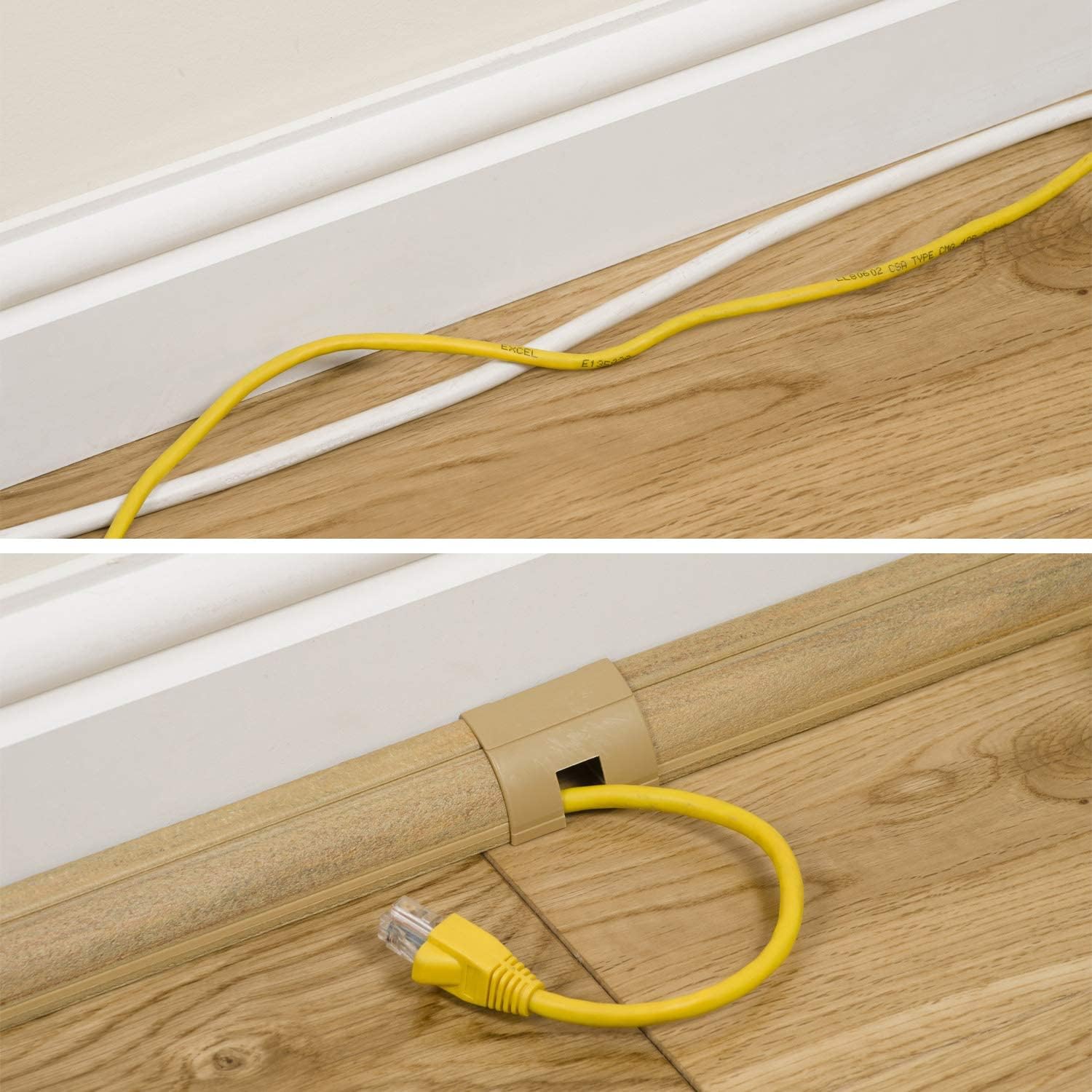 Buy DLine Quarter Round Cable Raceway, SelfAdhesive Baseboard Molding