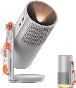 XGIMI MoGo 4 2025 NUOVO Proiettore Portatile, Google TV con Netflix con Licenza, Supporto Regolabile a 360°, 2,5 Ore di Autonomia, 12W Harman Kardon, Proiettore da Esterno, Wi-Fi, Bluetooth