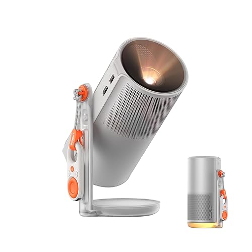 XGIMI MoGo 4 2025 NEW Portable Projector, Google TV with Licensed Netflix, 360° Adjustable Stand, 2.5 Hours of Playtime, 2 x 6W Harman Kardon, Outdoor Projector, Wifi, Bluetooth, Include Sunset Filter