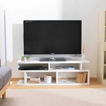 Amazon.co.jp: 不二貿易 S字型TV台 テレビラック 幅117.7