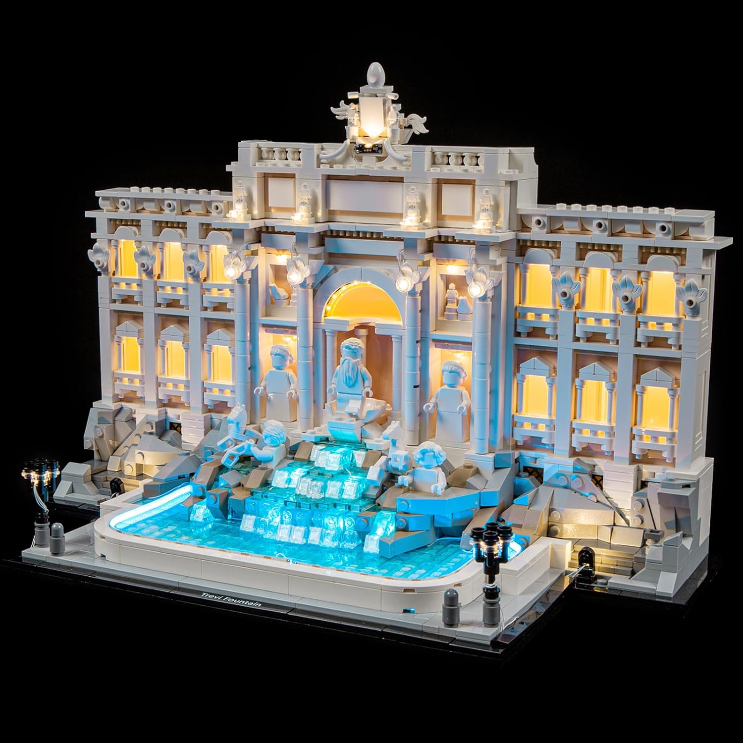 GEAMENT LED Light Kit Compatible with LEGO Trevi Fountain Building Blocks Model - Lighting Set for Architecture 21062 (Model Set Not Included)