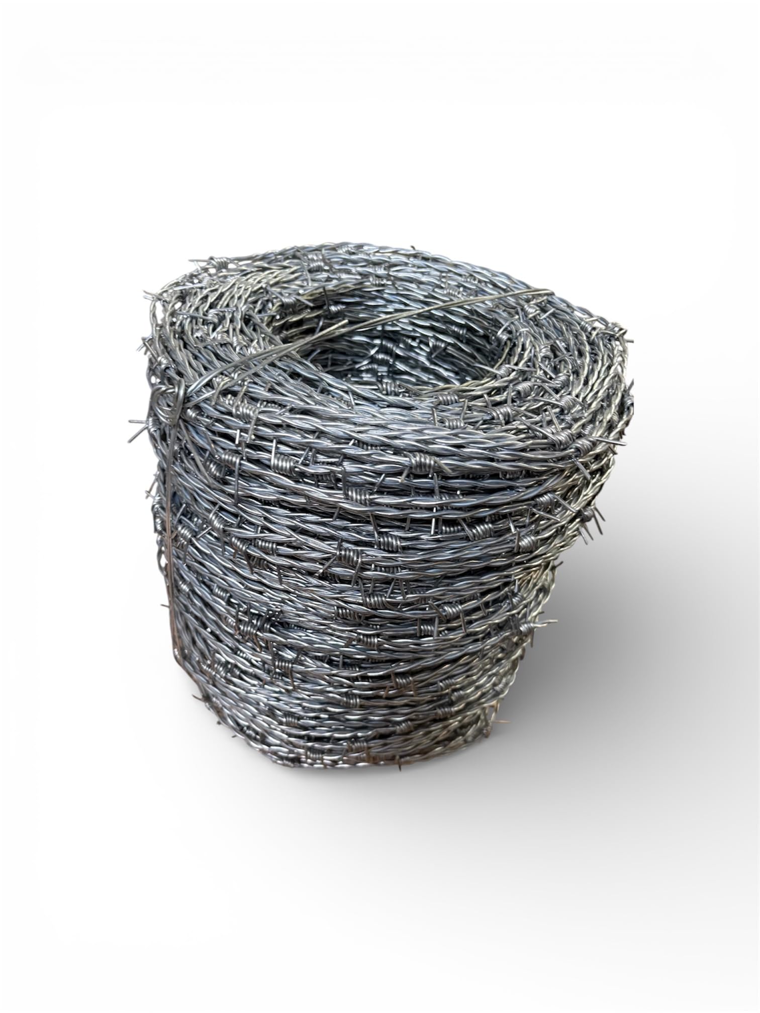 Stacheldraht Rolle verzinkt | 250m Sicherheitszaun für Garten & Grundstück | 1,6-1,8 mm Drahtstärke, 4-spitzig & rostbeständig