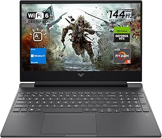 HP Victus 15 Gaming Laptop, 15.6" FHD 144Hz Display, AMD Ryzen 5 7535HS, 64GB DDR5 RAM, 2TB PCIe M.2 SSD, NVIDIA GeForce RTX 2050, HDMI, Webcam, Backlit Keyboard, Wi-Fi 6, Windows 11 Home, Silver