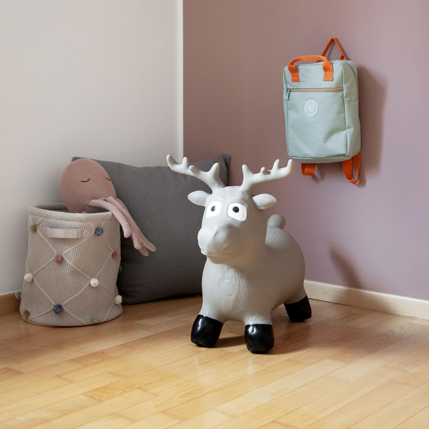 Kindsgut Bouncy Animal Hopper Moose for Children, Designed in Germany, Playful and Modern Colors, air Pump Included, Indoors and Outdoors