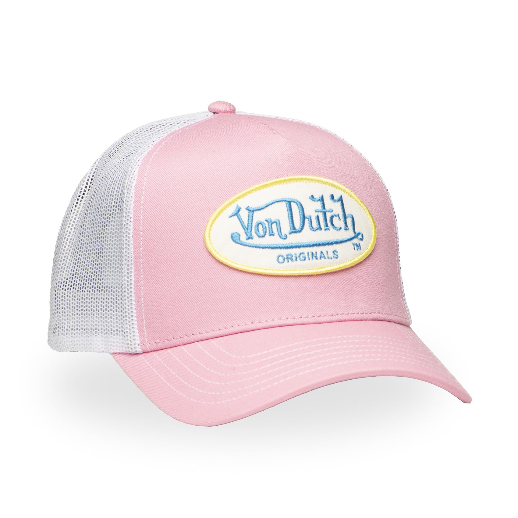 Von Dutch Trucker Cap with Net Original Pink, Pink/White/Turquoise, One Size