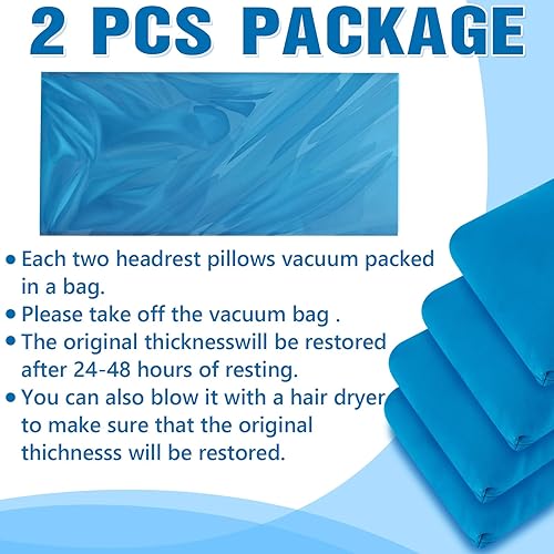 Miniatura 2 de 2 almohadas para reposacabezas para muebles de piscina, almohadas para silla de salón, almohadas de muebles de patio con banda elástica ajustable,