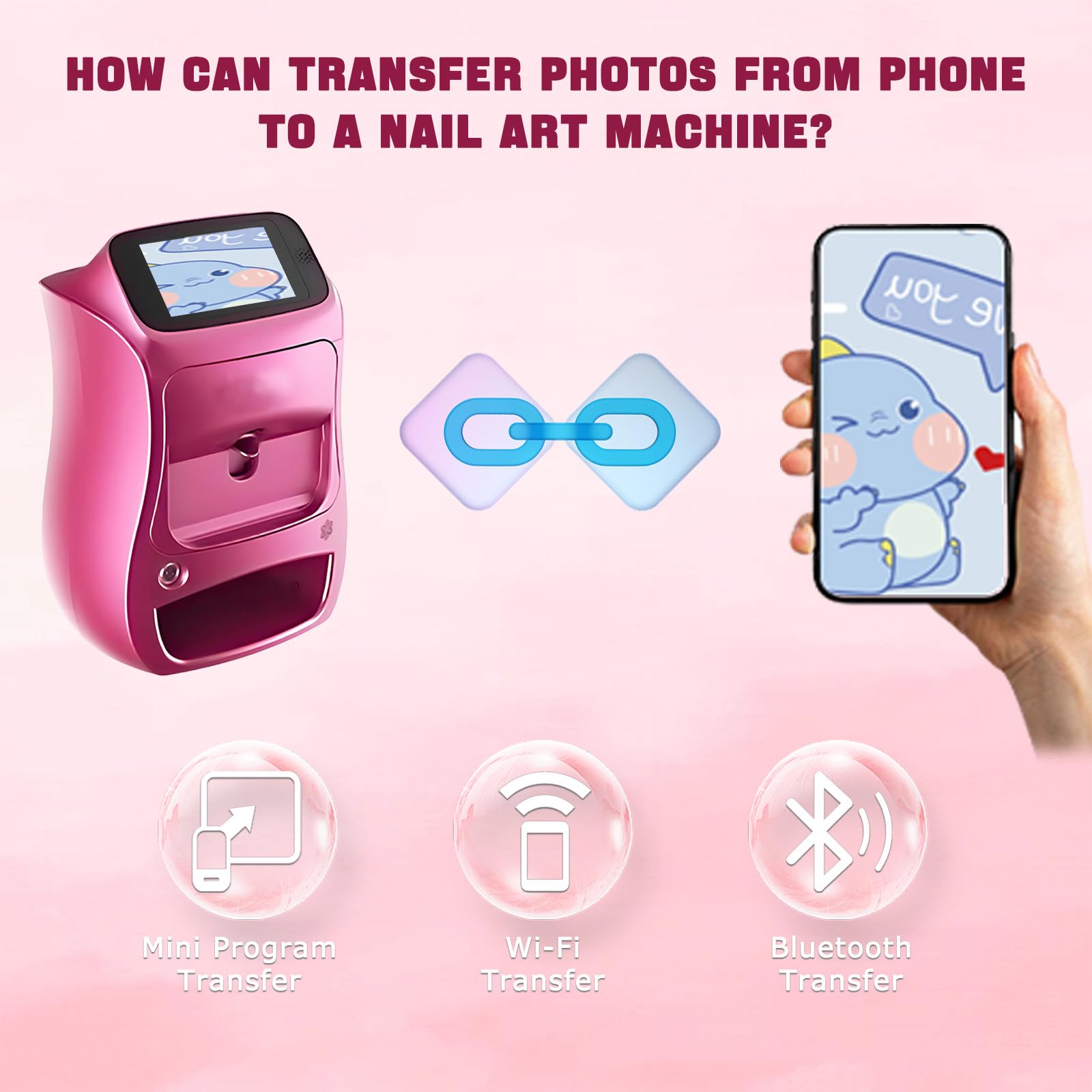 Instant Nail Artist Drukarka 3D, Szybkie Drukowanie w 20s i 5" Ekran Dotykowy, Tryb WiFi/DIY do Domu/Studiów Paznokci, 3000+ Wzorów Paznokci, Zawiera Suszarkę do Paznokci/Lakiery