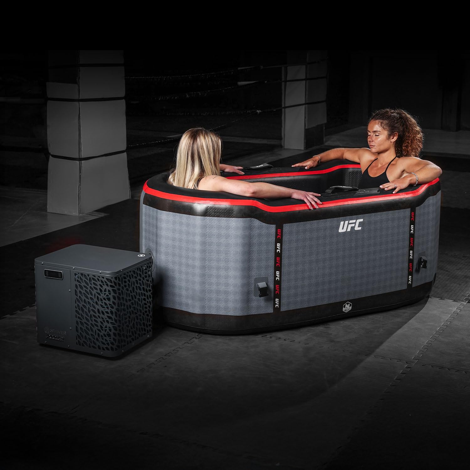 N NETSPA Pack Chiller 3 – 40 °C 5 kW Ice Bath UFC (SP-UFC301-CK5) – Kaltbad ICEBATH UFC Dropstitch mit Motor: Innovation im Dienste der Erholung – 170 x 67 x 92 cm – 1 Person – 320 l