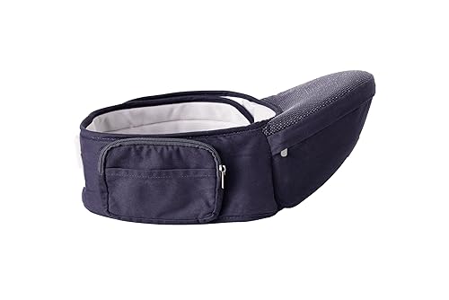 Miniatura 5 de Portabebés galardonado con asiento de cadera para bebé, ergonómico, certificado de seguridad, cinturón ajustable, hebilla reforzada y bolsillos de