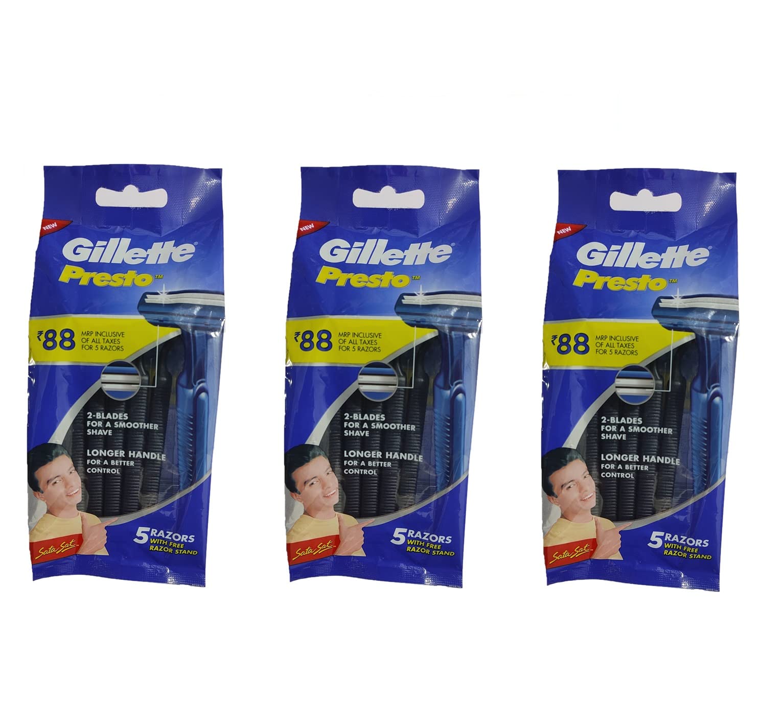 Presto 2-Blades For smoother Shaving (5 In 1)- (Pack of 3::15Razors) by Rmr JaiHind (B09K6PZJB6) Amazon Price History, Amazon Price Tracker