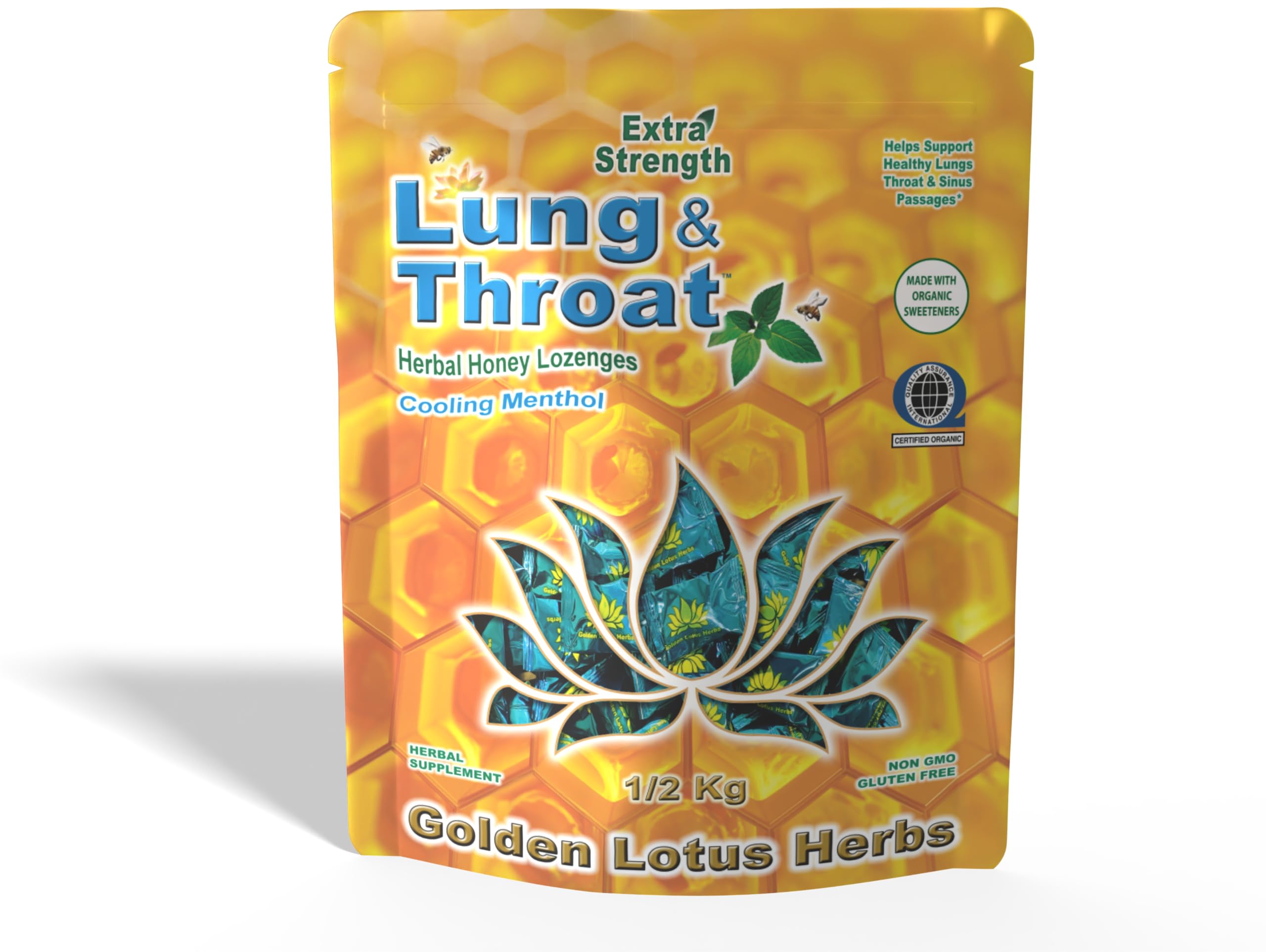 Lung & Throat Herbal Lozenges - QAI Certified Organic - (0.5-Kilo)