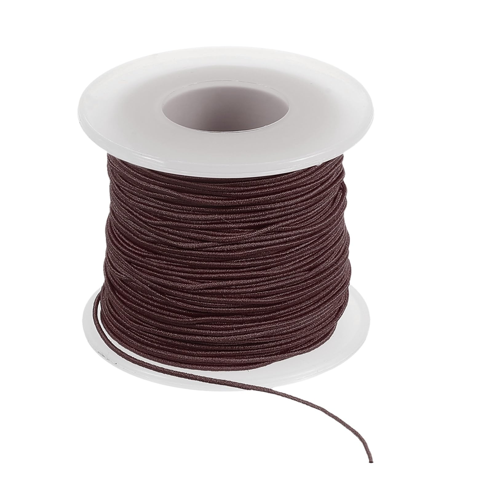 PATIKIL Elastico Per Braccialetti 164 Ft/50 Metri Lunghezza 0.8 Mm Diametro 1 Rotolo Filo Elastico Resistente Per Creazione Gioielli Collane Perline Fai Da Te Marrone