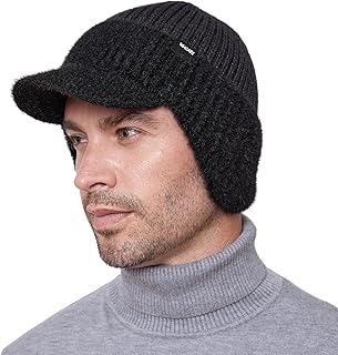Sponsored You’re seeing this ad based on the product’s relevance to your search query.Learn more about this advertisement Wmcaps Winter Hat with Visor and Ear Flaps for Men, Thick Fleece Lined Forehead Flap Hat, Windproof Cold Protection Hat for Outdoor, Gift for Husband, Father, Men