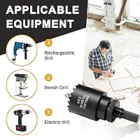 Vista 79 de Sierra perforadora de 4 1/8 pulgadas (4.134 in) para madera y plástico, broca de núcleo de cortador de agujeros bimetálico HSS para paneles de yeso