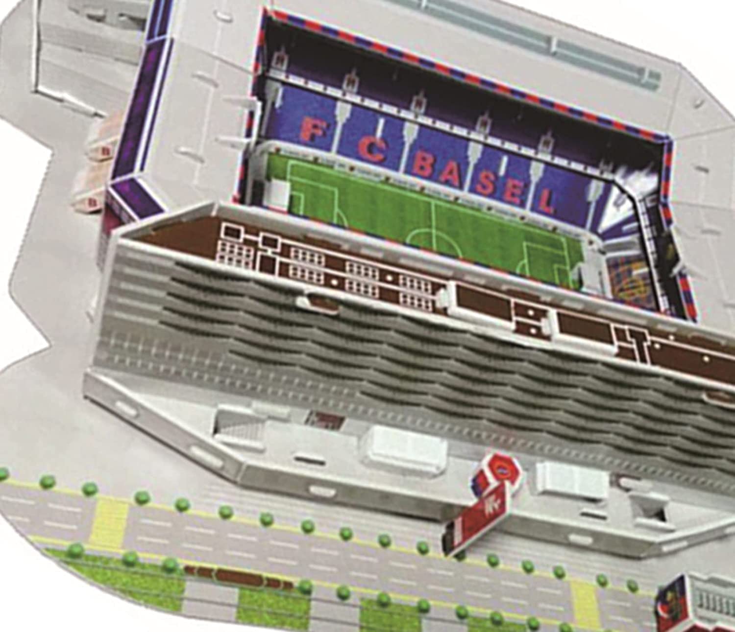 Puzzle 3D Model budynku stadionu piłkarskiego DIY Układanka Zabawka dla dorosłych i dzieci 66 sztuk