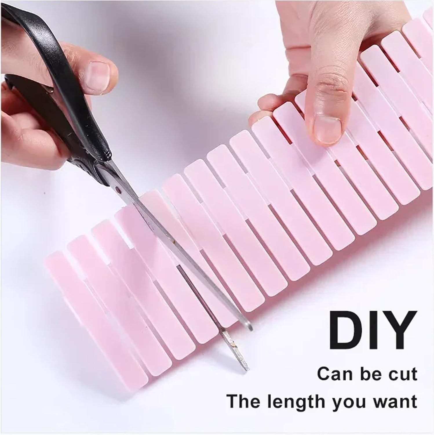 12/20/40 Pcs Adjustable Drawer Divider Storage Organizer Cabinet Separator For Socks Underwear Makeup Kitchen Dresser For Clothes(White-20PCS)