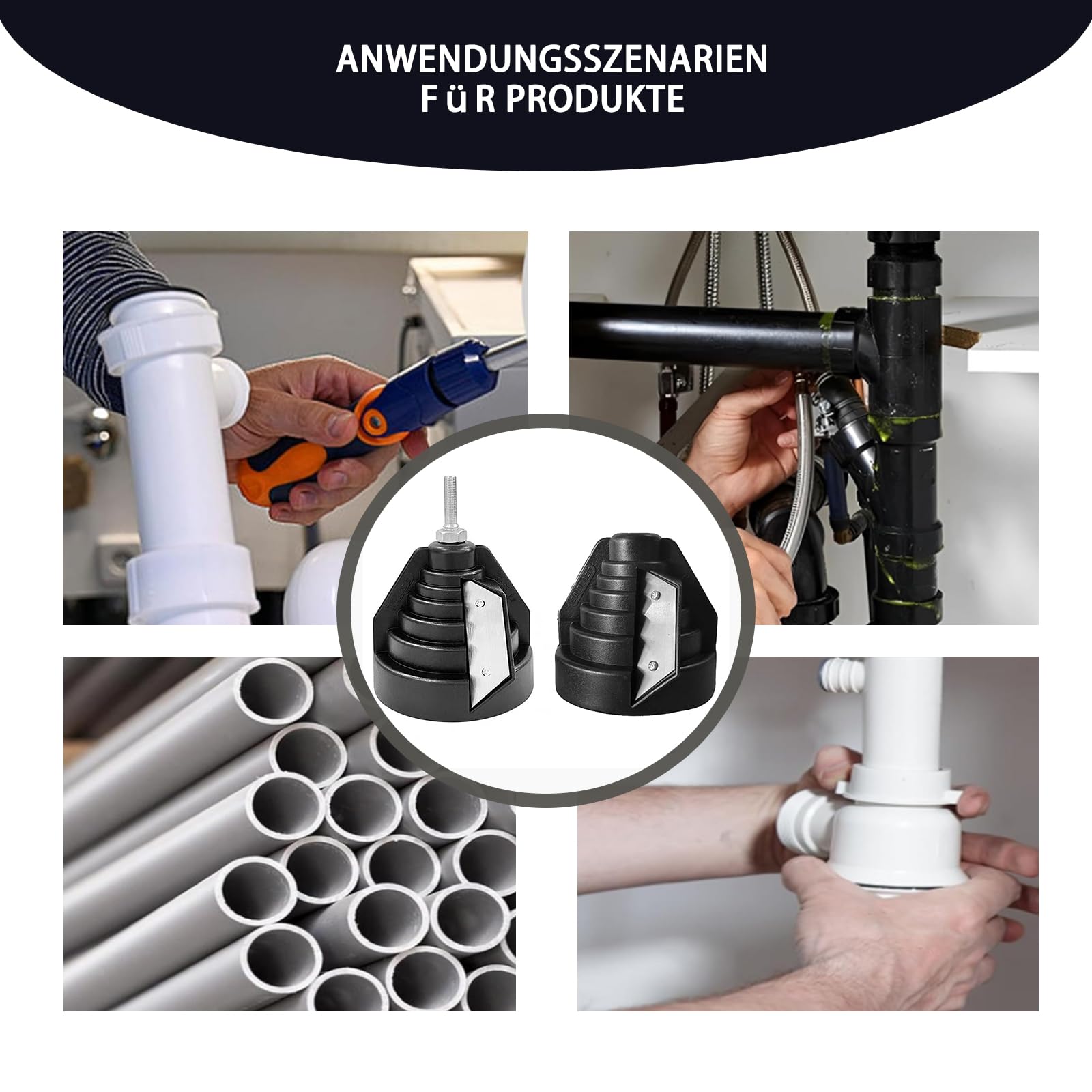 MINZHI Rohr-Entgratungswerkzeug - Für 20-63mm PE, PVC, PPR Rohre, Einfache Einhandbedienung