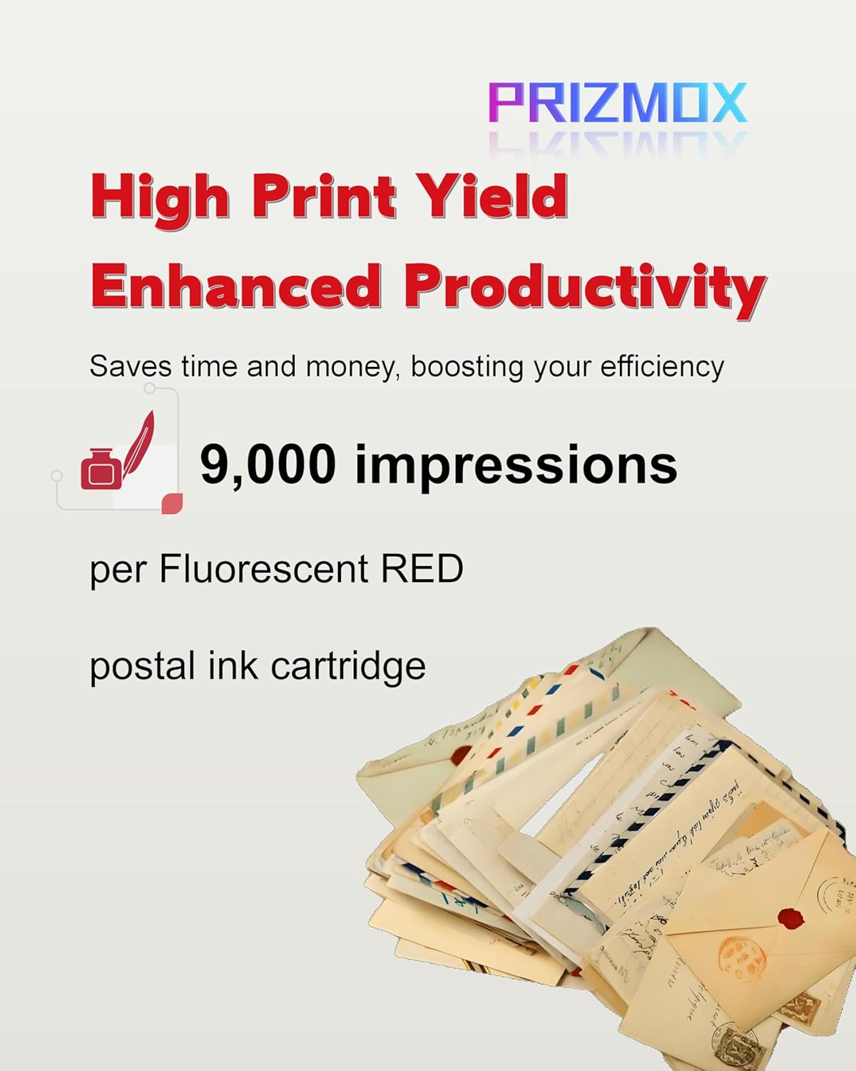 765-9 Red Ink Cartridge Compatible for Pitney Bowes 765-9 Postage Ink Cartridges fo SendPro C Auto DM300c DM400c DM450c DM475c Postage Meters(2-Pack)