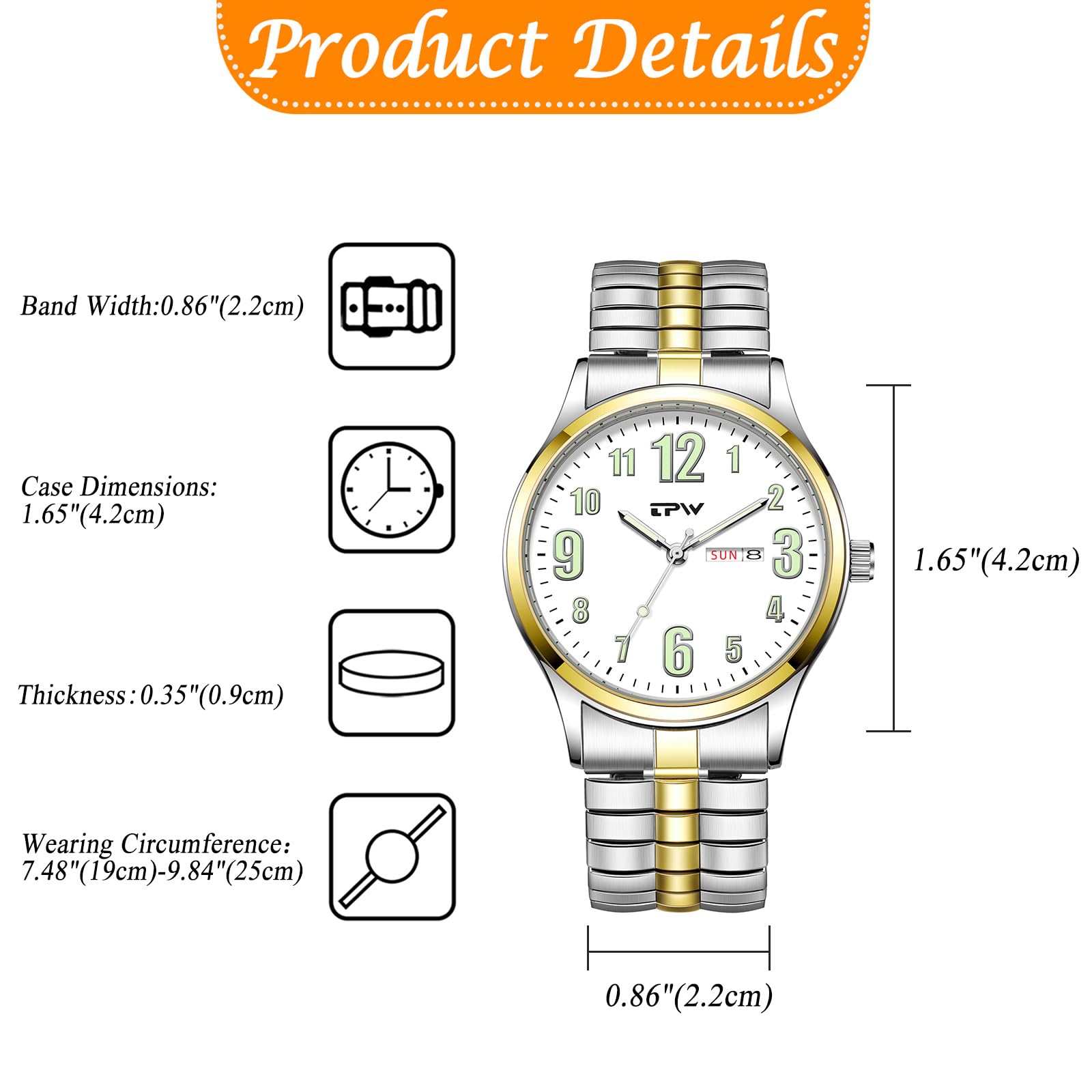 JewelryWe Reloj Correa Elástica Mujer: Reloj de Pulsera Cuarzo Analógico Clásico Retro Forma Tonel Escala de Números Romanos Claro y Fácil de Leer - para Regalos