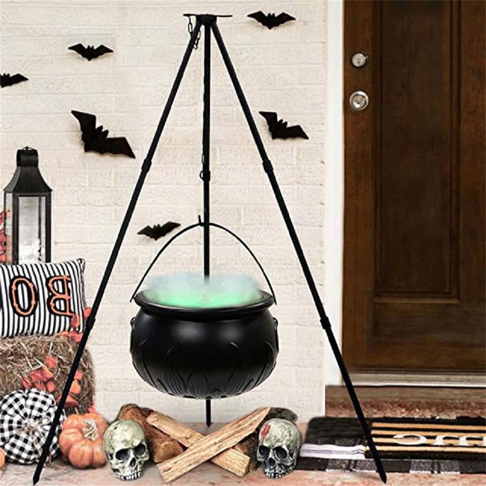 Halloween Hexenkessel Mit Nebelmaschine - Großer Hexentopf Mit Beleuchtung