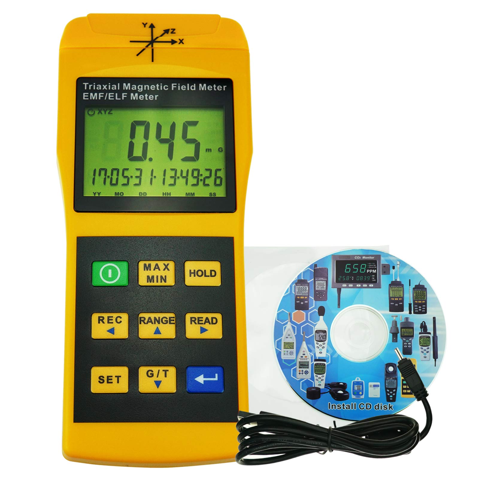 Buy TriAxis ELF/EMF Meter Field Strength Data Logger 30Hz to