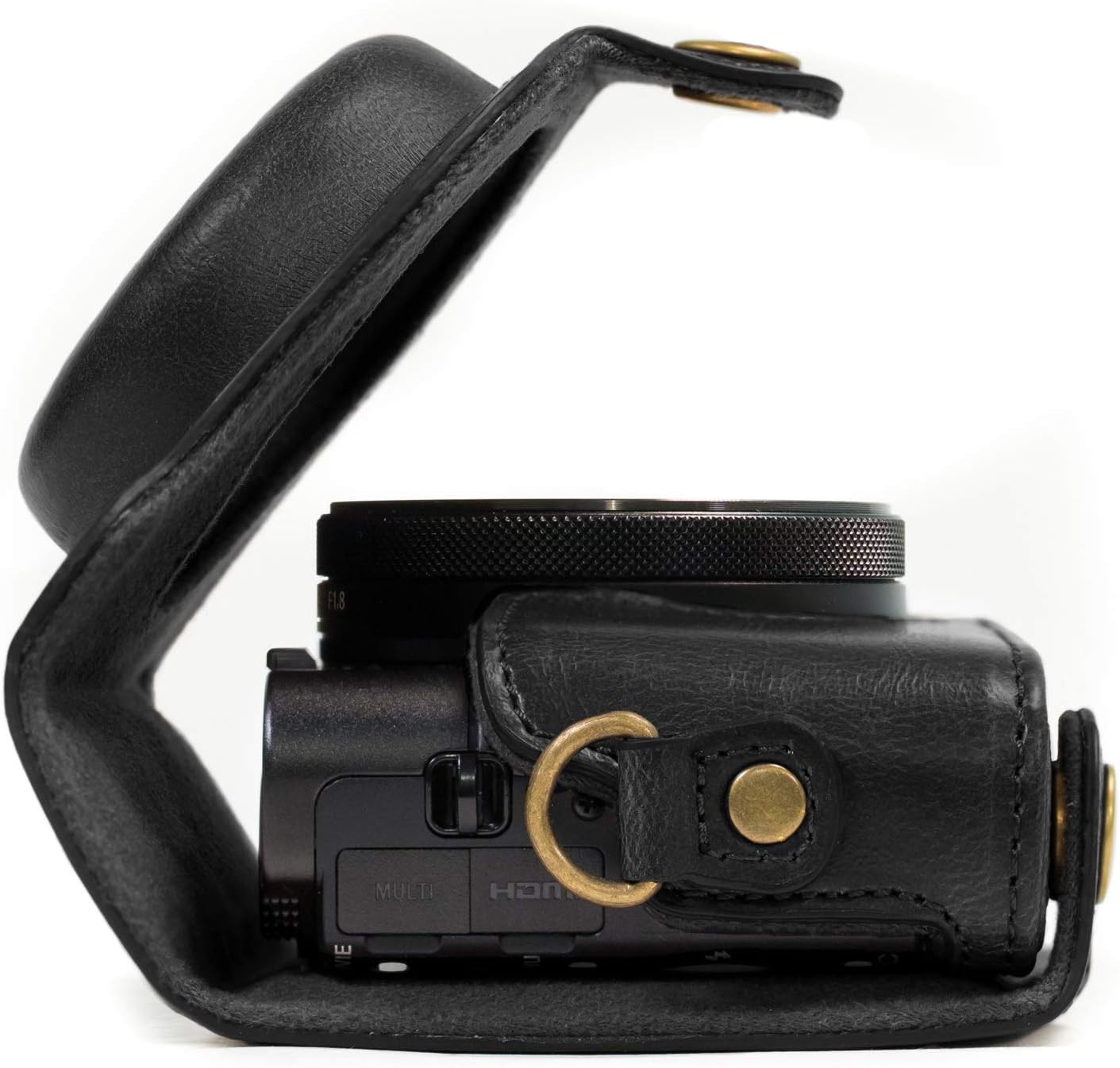 MegaGear Ever Ready Protective Leather Camera Case, Bag for Sony Cyber-Shot DSC-RX100 IV Digital Camera (Black) (Model: MG588)