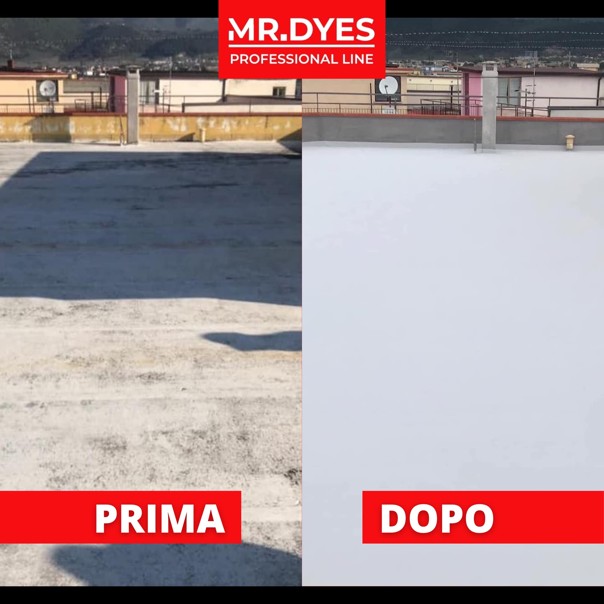 Guaina Liquida Impermeabilizzante - Membrana Monocomponente Multisupporto, Vari Colori e Formati, Gomma Liquida per Tetti e Terrazzi. (20 KG, BIANCO)