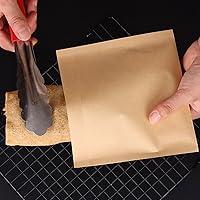 Vista 3 de WAYDA Paquete de 100 bolsas de sándwich, bolsas de papel kraft para panadería, bolsas de galletas sin blanquear para pasteles, hamburguesas, bagel