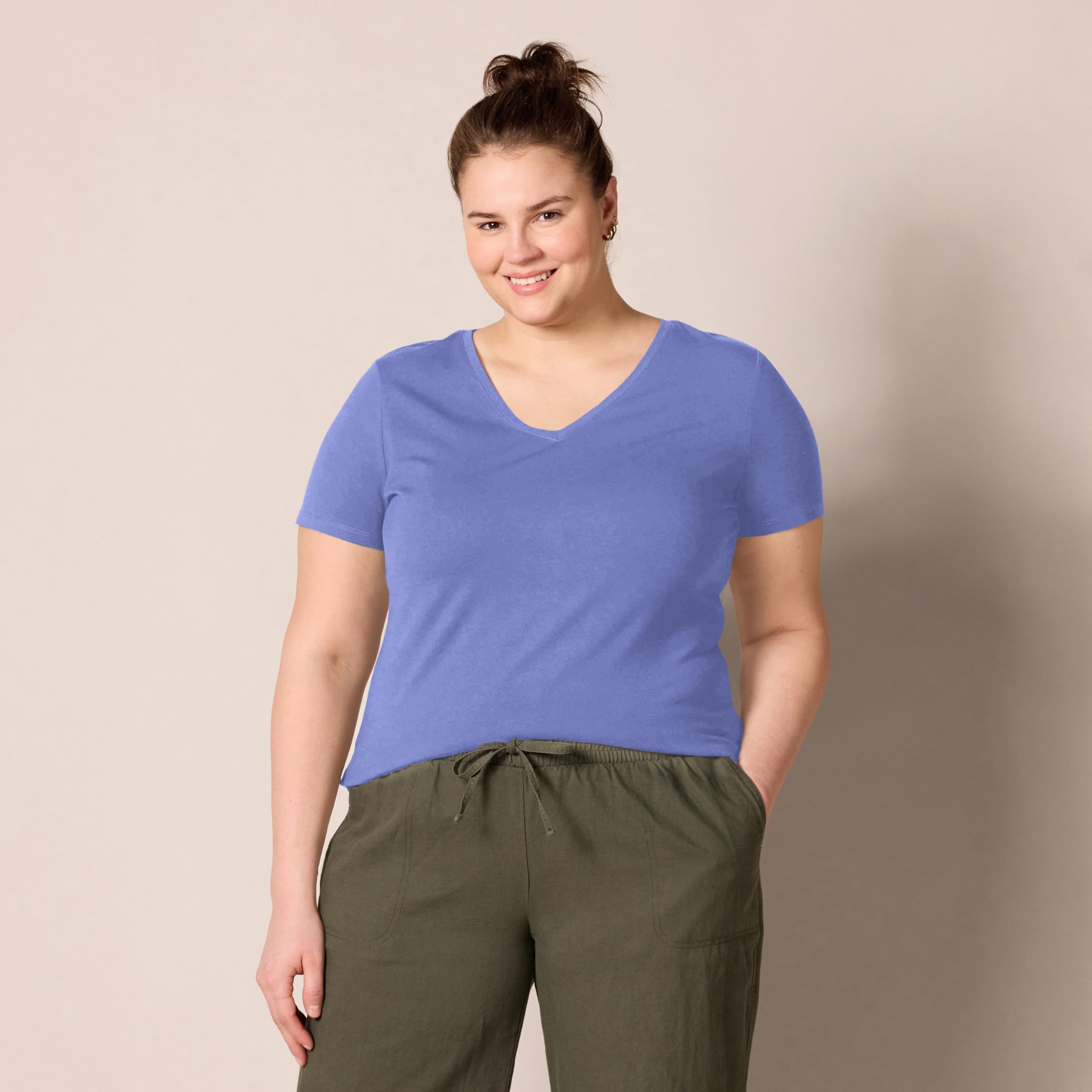 Amazon Essentials Women's Regular-Fit Short-Sleeve T-Shirt (Crewneck and V-Neck Options), Multipacks — view 6