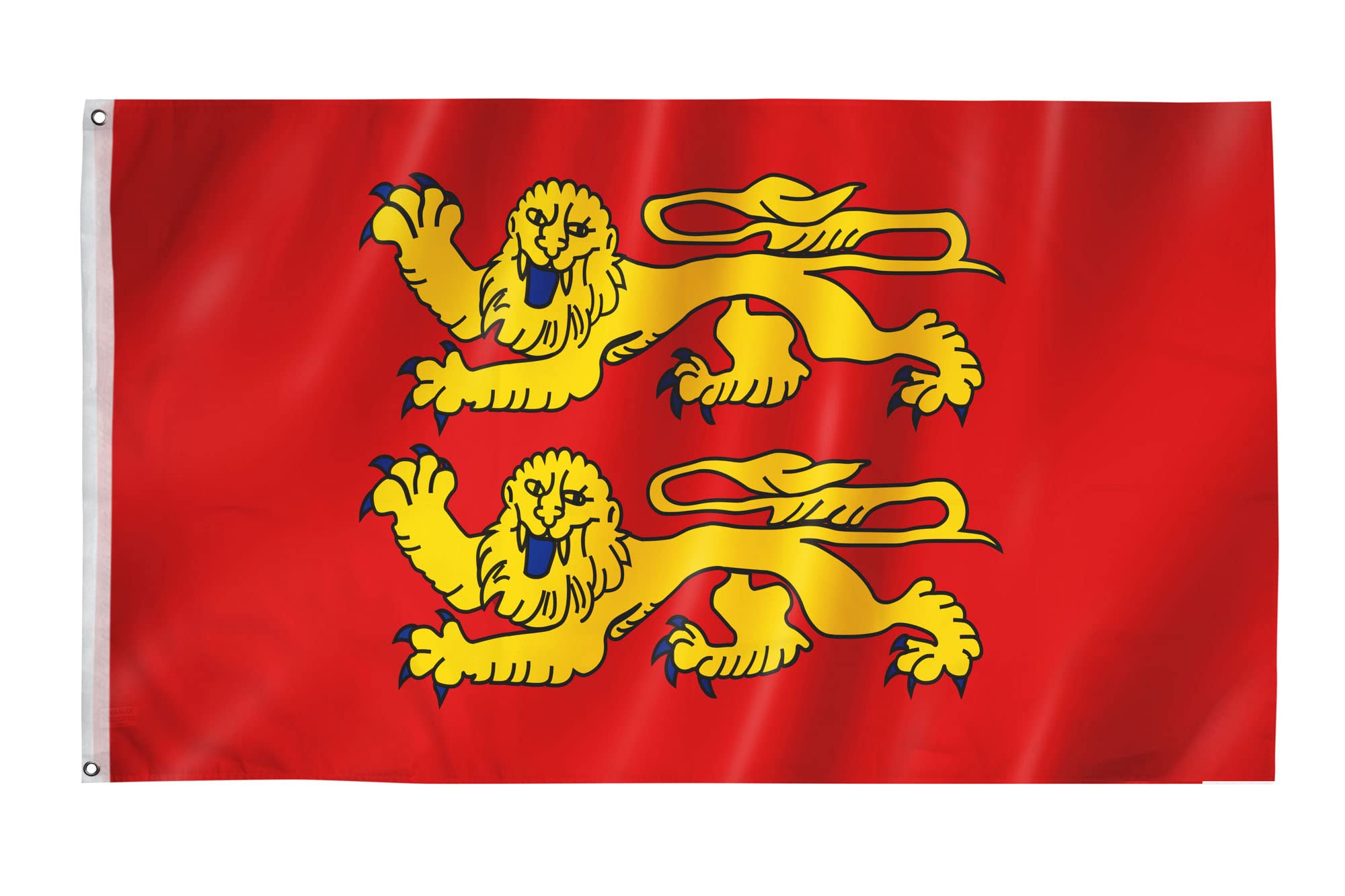 PHENO FLAGS Normandy flag - Norman flag 3x5ft with brass eyelets - weatherproof flag for flagpole - 100% polyester - 90x150cm