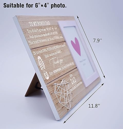 Miniatura 3 de Marco de fotos para el día del padre, regalo para padrastro, regalo de regalo para papá de parte de hija, hijo, cumpleaños, Navidad, regalo de boda