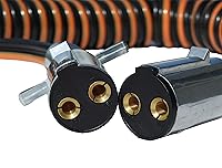 Vista 2 de Cable de carga eléctrica en espiral de doble poste de 15 pies con 2 x 12 cables