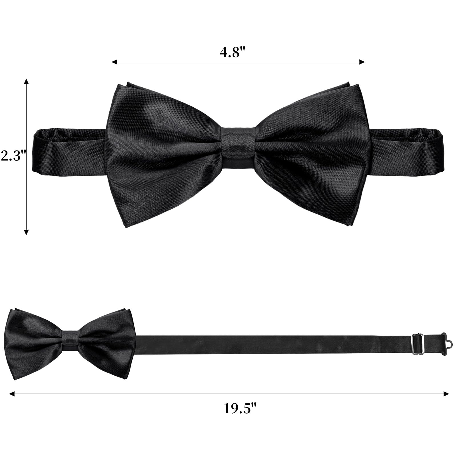 Mezchi 24 Pack Pre Tied Bow Ties, Solid Color Mens Bow Tie for Boys, Adjustable Clip On Bow Ties for Men, Boys Costume, Wedding Celebration, 24 Colors