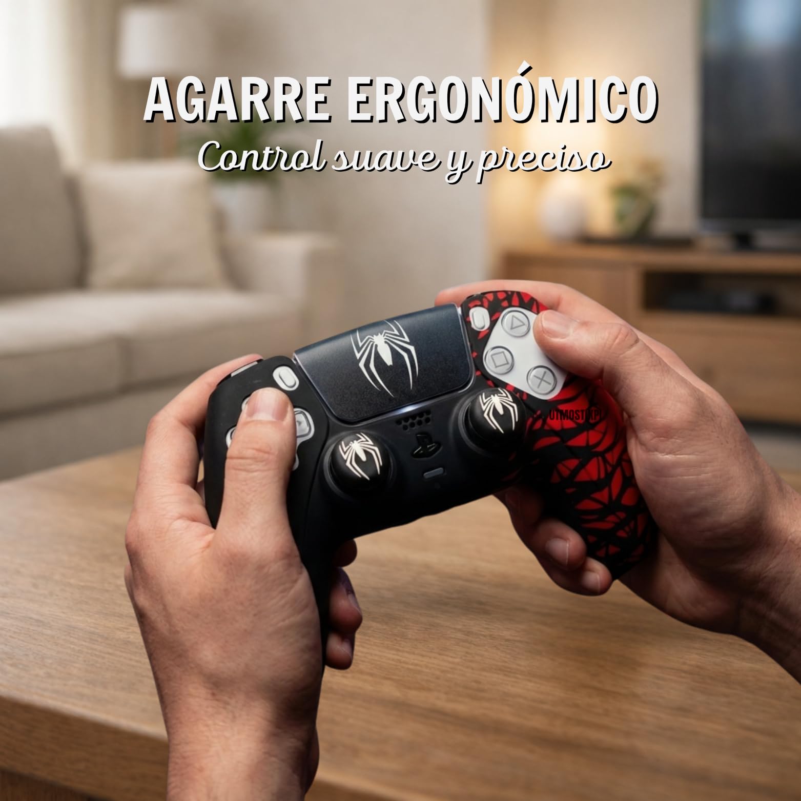 MME Cover Compatibile con Controller PS5, Silicone Morbido e Confortevole che Migliora la Presa, Accessori per Controller Play 5, Accessorio Compatibile con Controller Originale Play 5 (Rosso)
