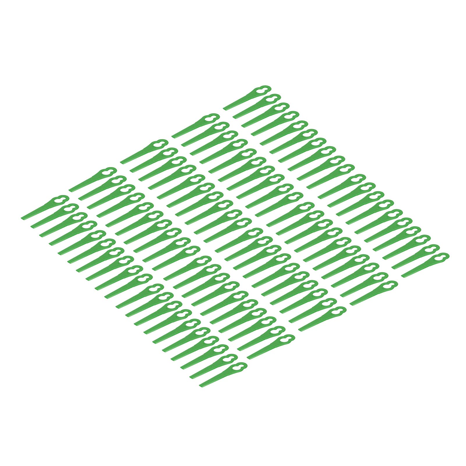 Cocoarm Lame di Ricambio per Tosaerba in Plastica da 100 Pezzi, 20 X 84 Mm, a Forma di Zucca, Resistenti all'Usura, Facili da Installare, per Tosaerba, Potatura da Giardino. (Green)